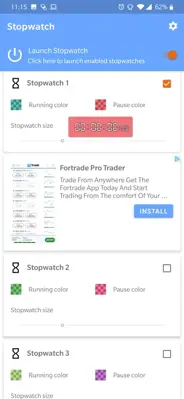 Stopwatch android App screenshot 4